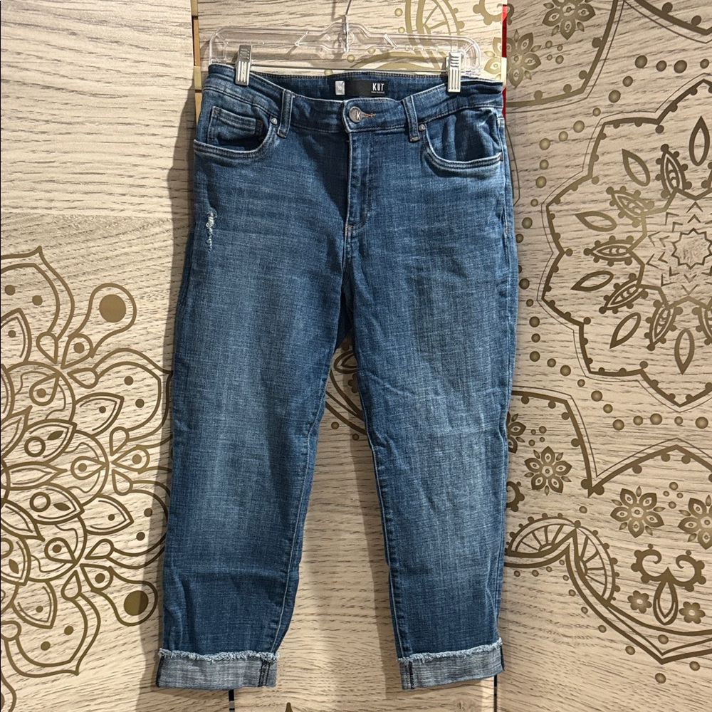 Kut from the Kloth Dark Wash Cropped Jeans